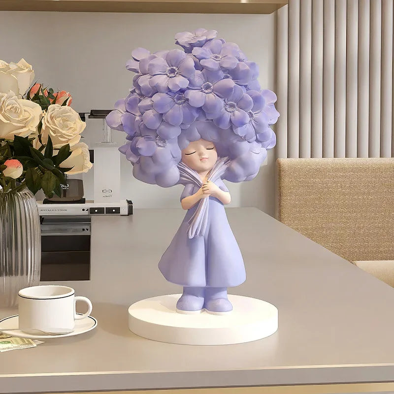 Kawaii Nordic Figurines Resin Miniature Creative Aesthetic Ornaments Luxury Sculptures Interioraccessories Room Decorations